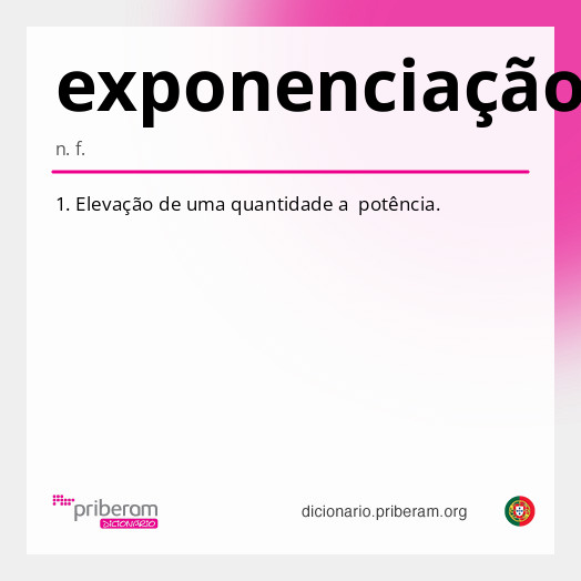 Significado de exponenciação