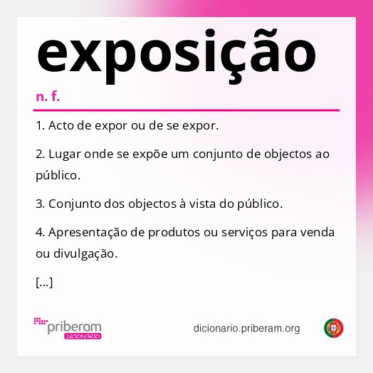 Significado de exposição
