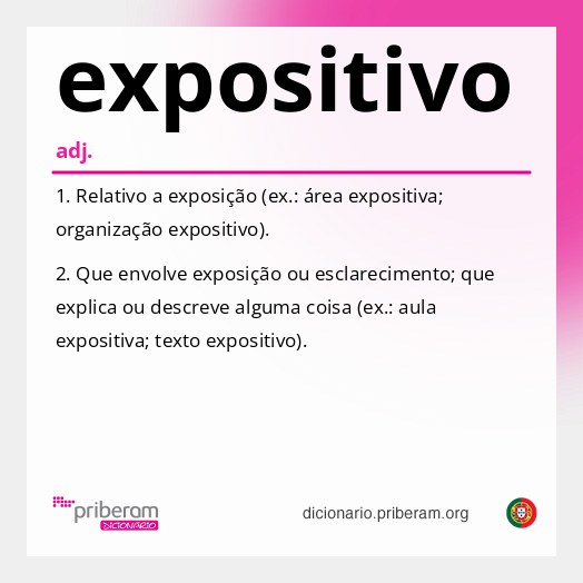 Significado de expositivo