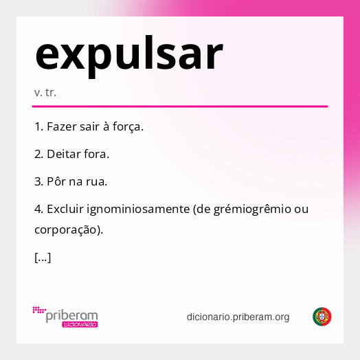 Significado de expulsar