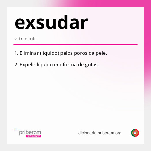 Significado de exsudar