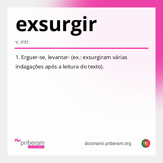 Significado de exsurgir