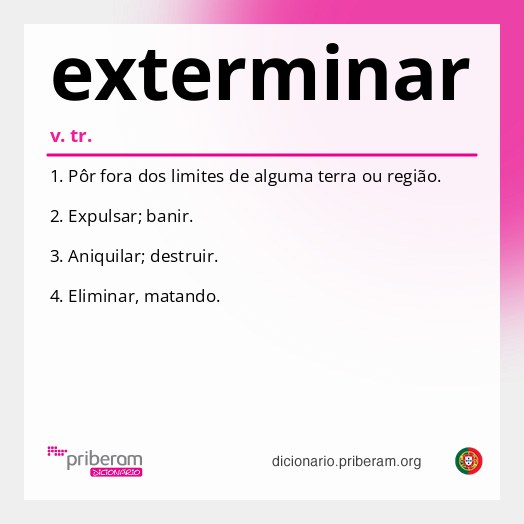 Significado de exterminar