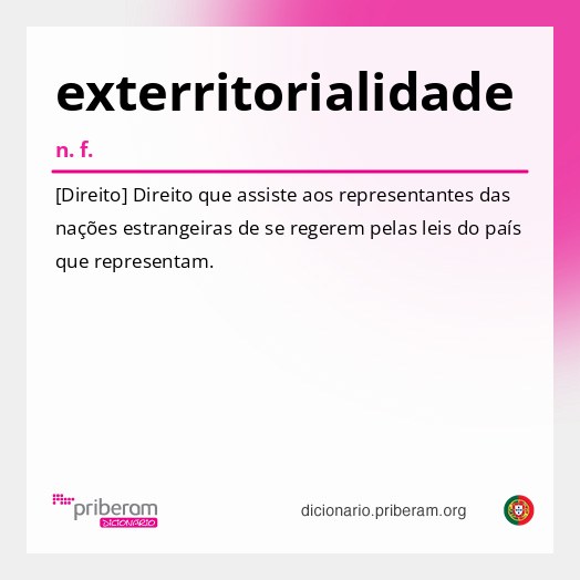 Significado de exterritorialidade