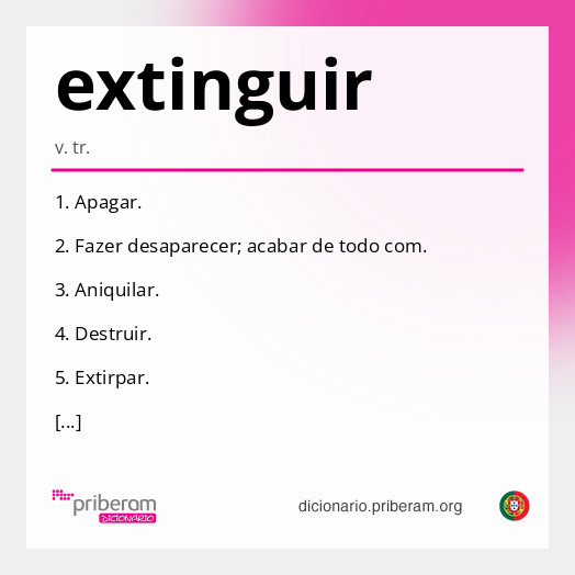 Significado de extinguir
