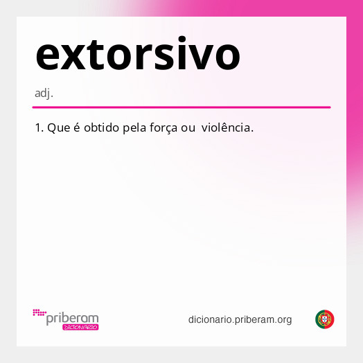Significado de extorsivo
