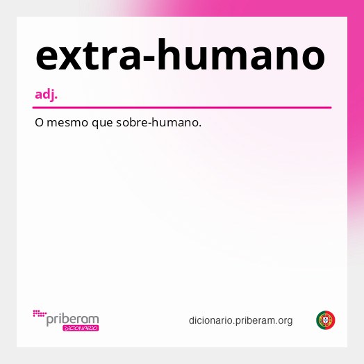 Significado de extra-humano