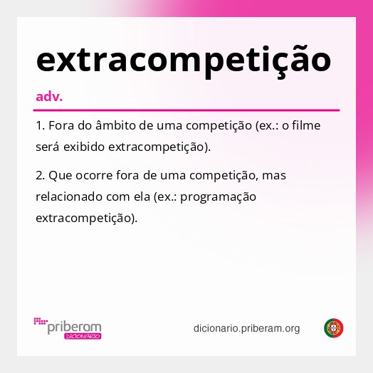 Significado de extracompetição