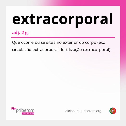 Significado de extracorporal