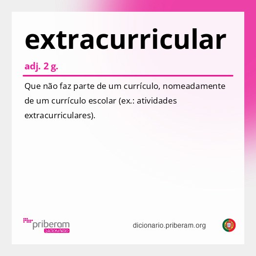 Significado de extracurricular