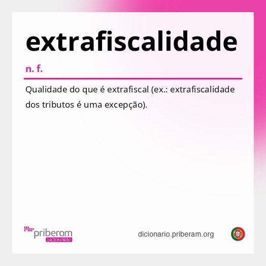 Significado de extrafiscalidade