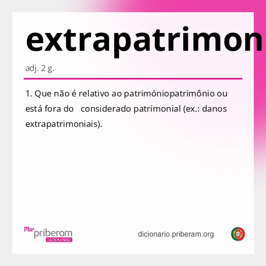Significado de extrapatrimonial
