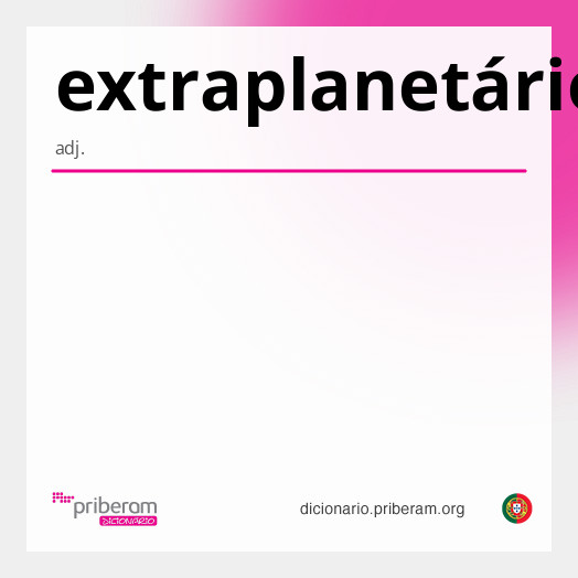 Significado de extraplanetário