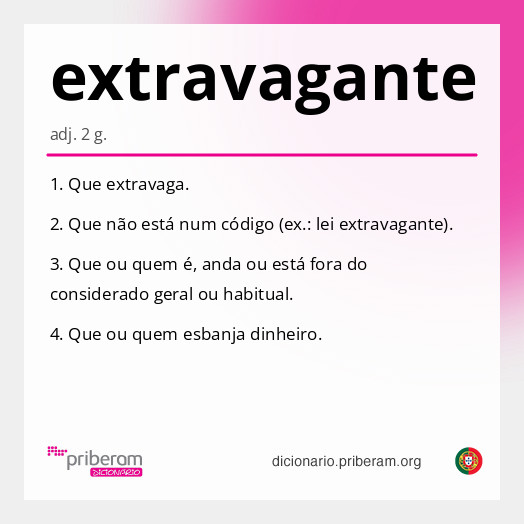 Significado de extravagante