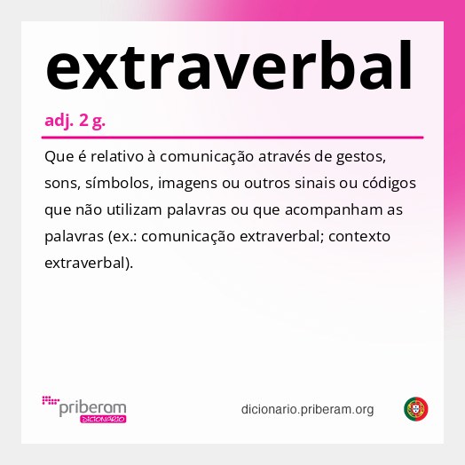 Significado de extraverbal
