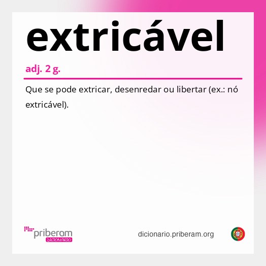 Significado de extricável