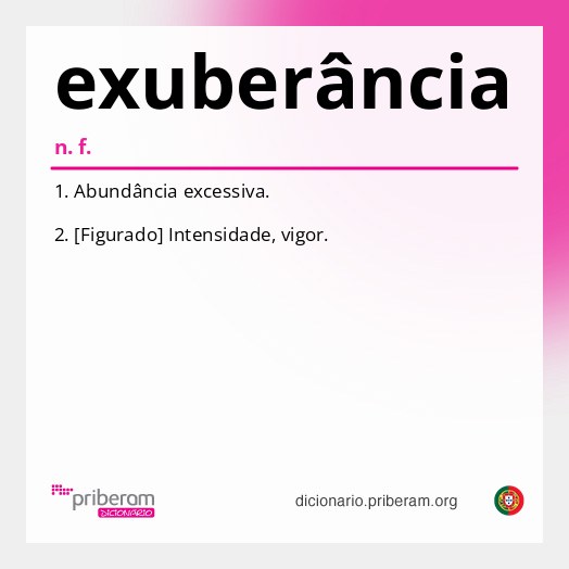 Significado de exuberância