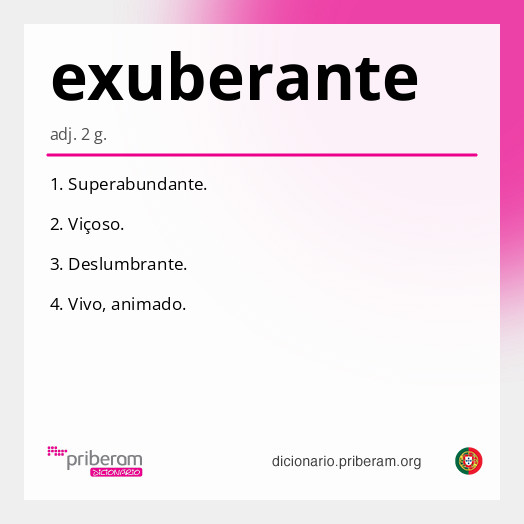 Significado de exuberante
