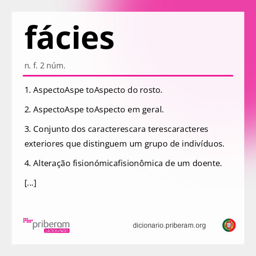Significado de fácies