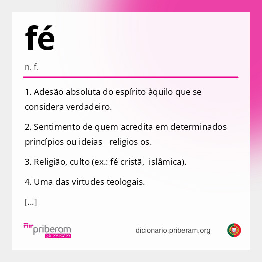 Significado de fé