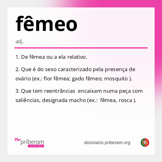Significado de fêmeo
