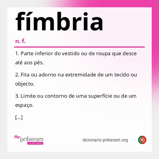 Significado de fímbria