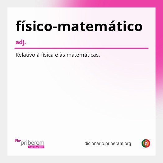 Significado de físico-matemático
