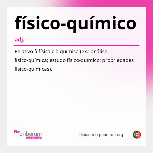 Significado de físico-químico