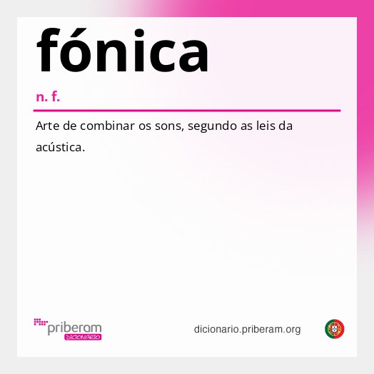 Significado de fónica