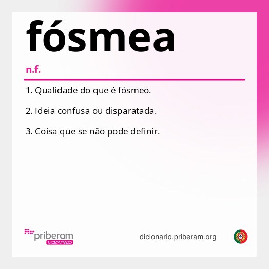 Significado de fósmea