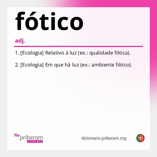 Significado de fótico