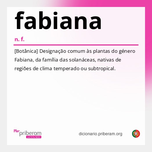 Significado de fabiana