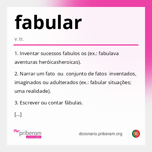 Significado de fabular