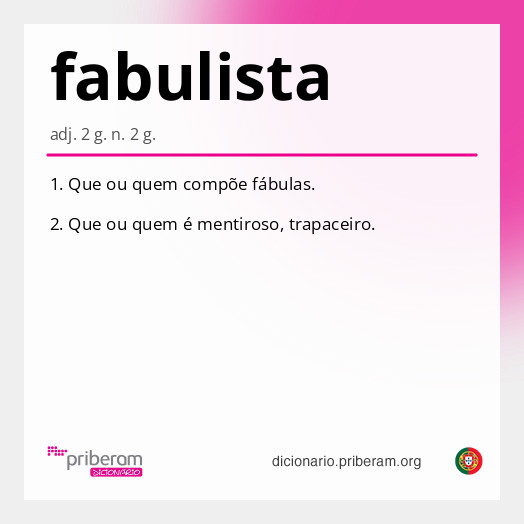 Significado de fabulista