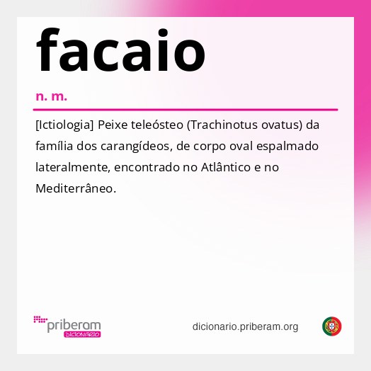 Significado de facaio