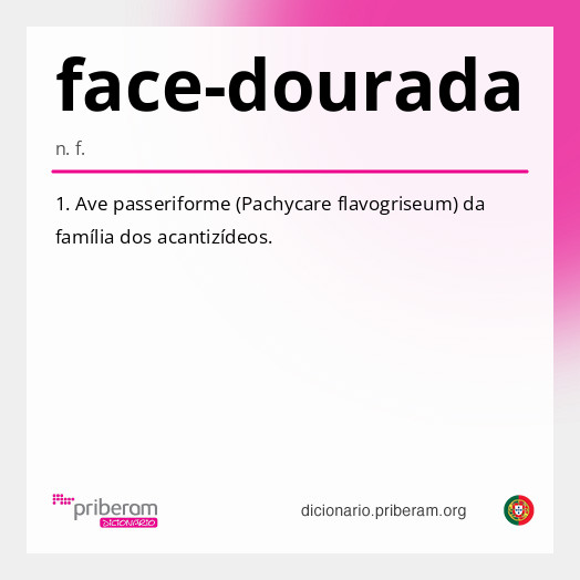 Significado de face-dourada