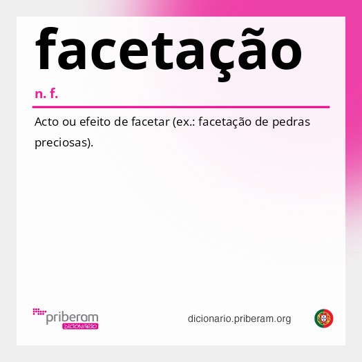 Significado de facetação