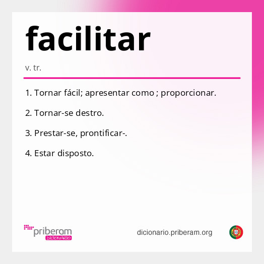 Significado de facilitar