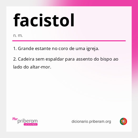 Significado de facistol