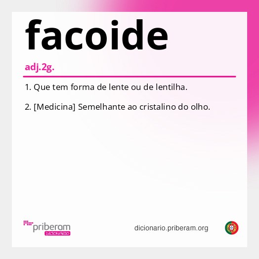 Significado de facoide