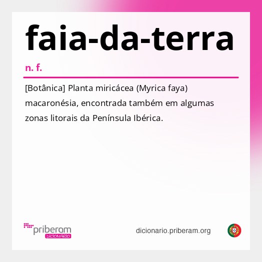 Significado de faia-da-terra