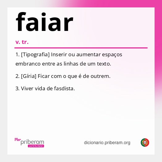 Significado de faiar