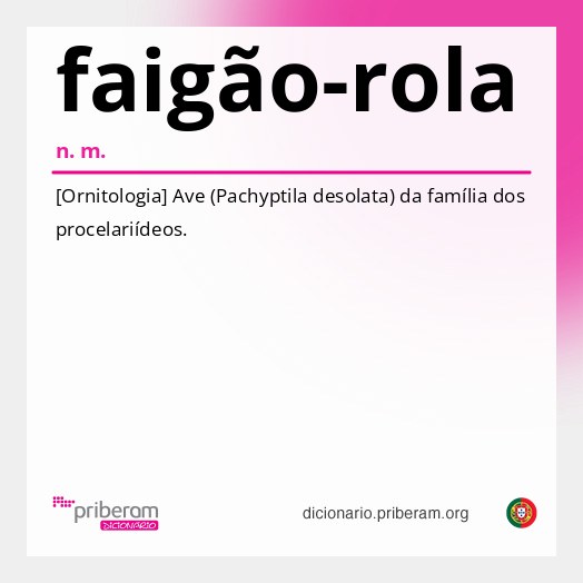 Significado de faigão-rola