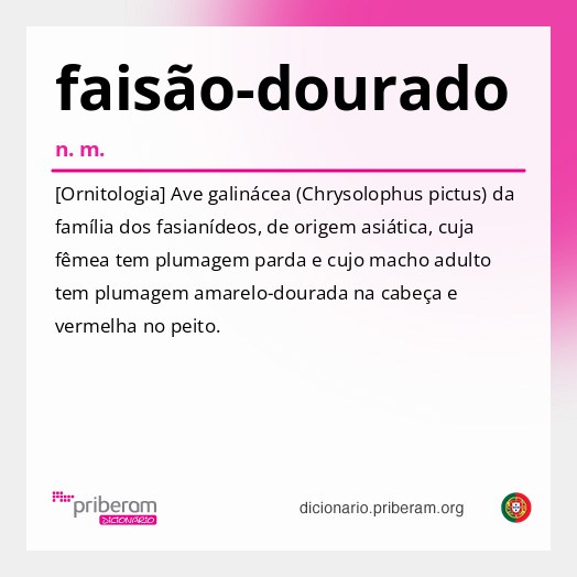 Significado de faisão-dourado