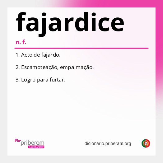 Significado de fajardice