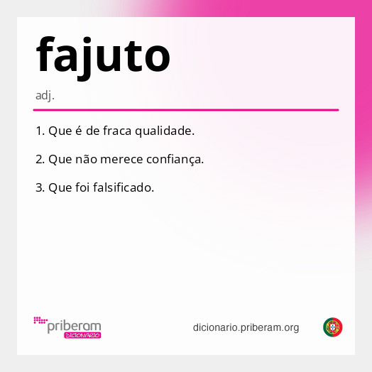 Significado de fajuto