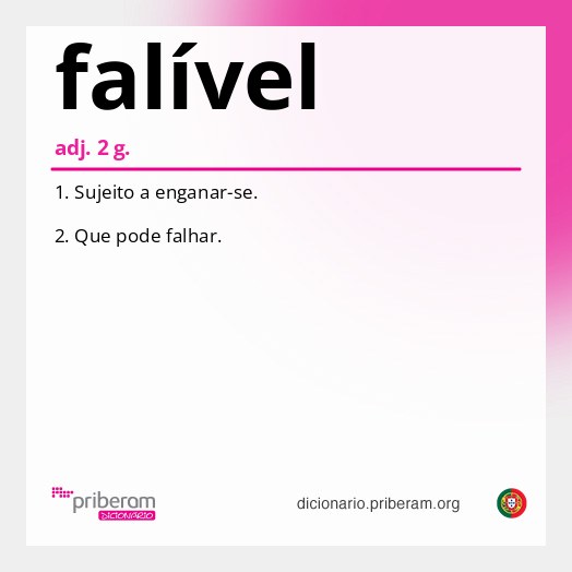 Significado de falível