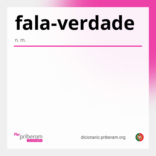 Significado de fala-verdade