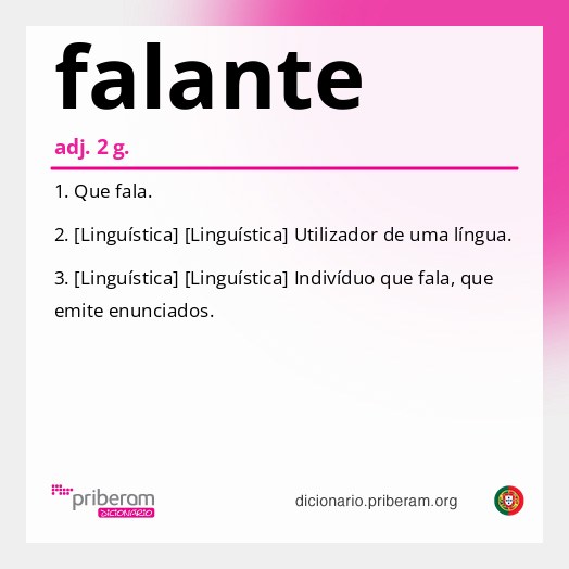 Significado de falante