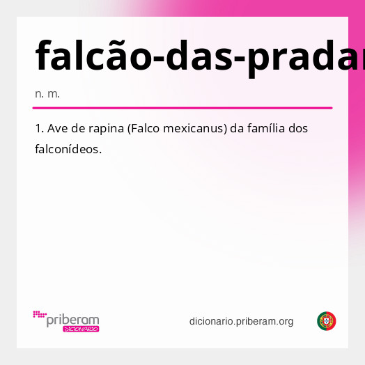 Significado de falcão-das-pradarias